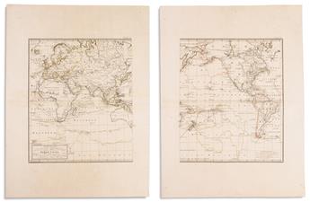 SCHRAEMBL, FRANZ ANTON; after ROBERTS, HENRY. General Karte Saemmtlicher Entdeckungen auf den Drei Grossen Weltreisen